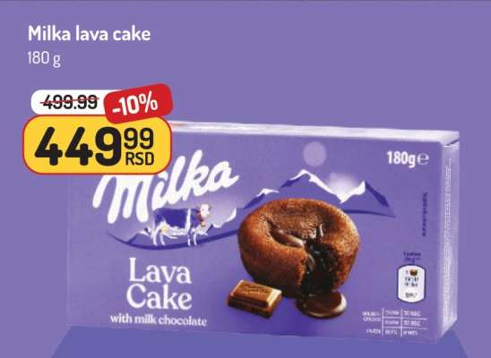 Milka lava cake