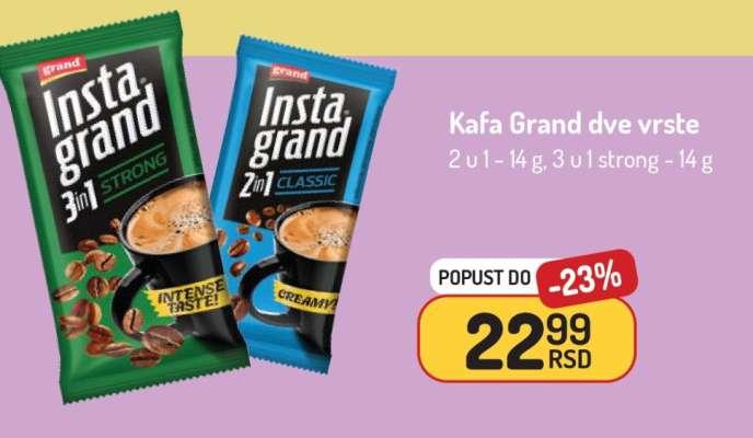 Kafa Grand dve vrste