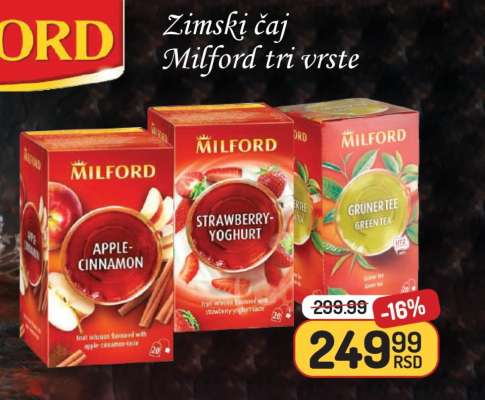 Zimski čaj Milford tri vrste