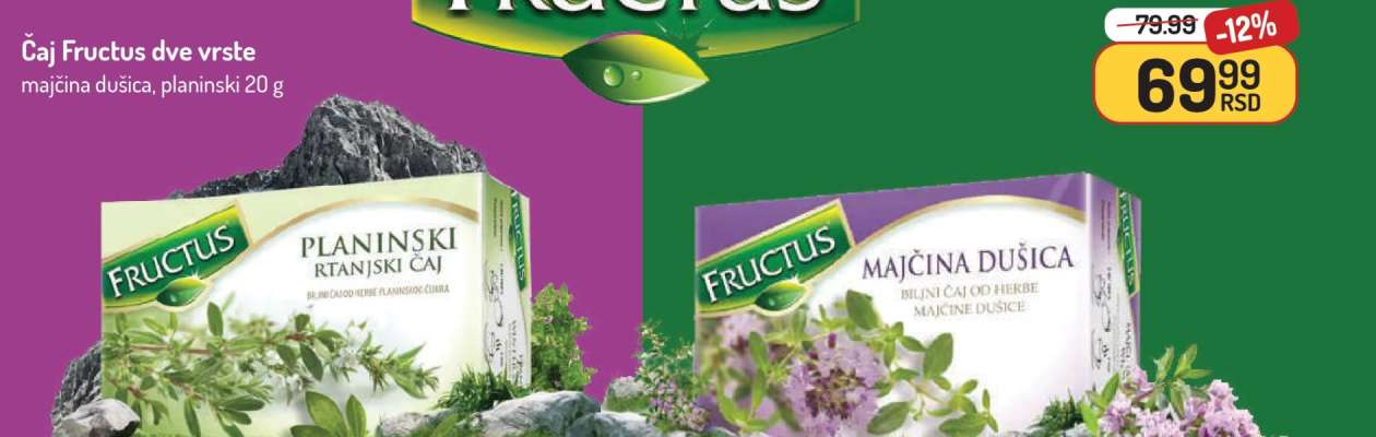 Čaj Fructus dve vrste