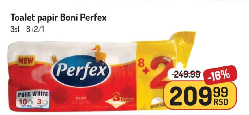 Toalet papir Boni Perfex