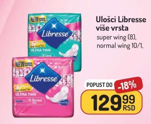 Ulošci Libresse više vrsta