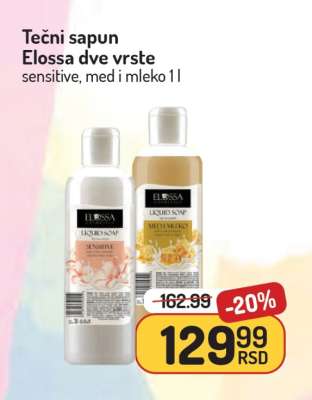 Tečni sapun Elossa dve vrste