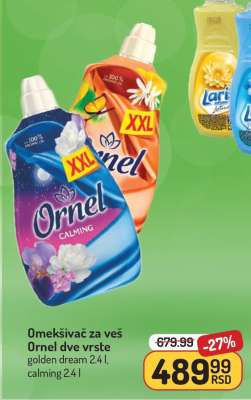 Omekšivač za veš Ornel dve vrste