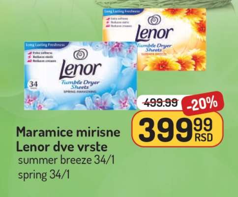 Maramice mirisne Lenor dve vrste