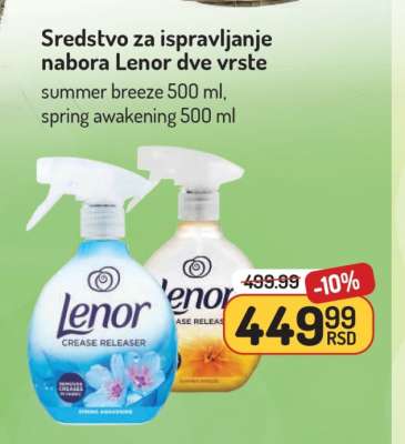 Sredstvo za ispravljanje nabora Lenor dve vrste
