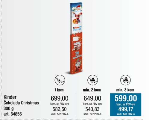Kinder Čokolada Christmas