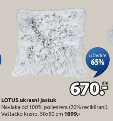 LOTUS UKRASNI JASTUK