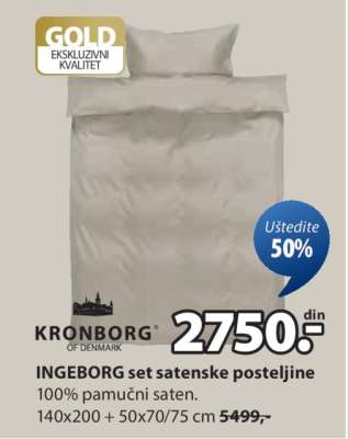 INGEBORG SET SATENSKE POSTELJINE