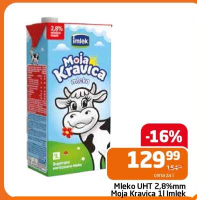 Mleko UHT 2,8%mm Moja Kravica 1l Imlek