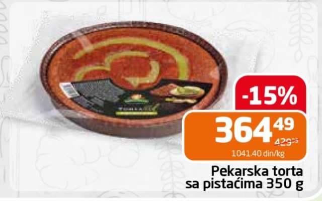 Pekarska torta sa pistaćima 350 g