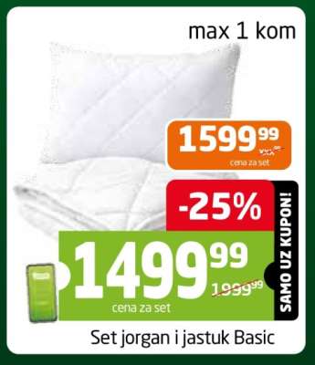 Set jorgan i jastuk Basic