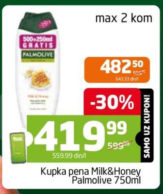 Kupka pena Milk&Honey Palmolive 750ml