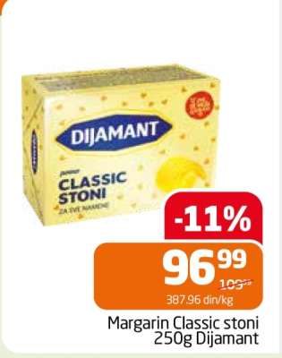 Margarín Classic stoni 250g Dijamant