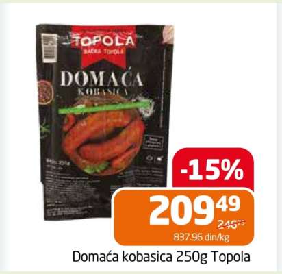 Domaća kobasica 250g Topola