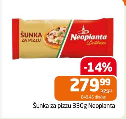Šunka za pizzu 330g Neoplanta