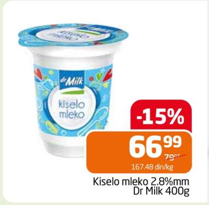 Kiselo mleko 2.8%mm Dr Milk 400g