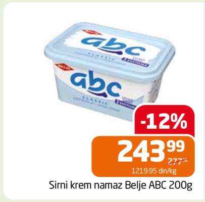 Sirni krem namaz Belje ABC 200g