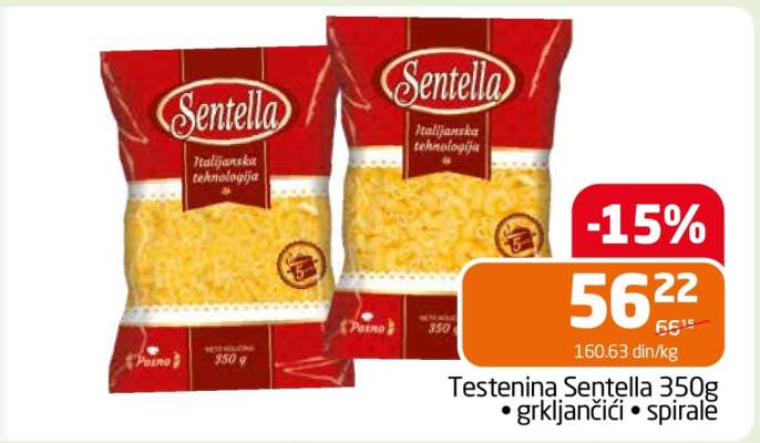 Testenina Sentella 350g