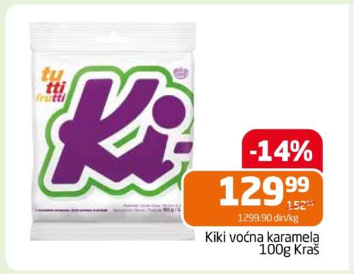 Kiki voćna karamela 100g Kraš