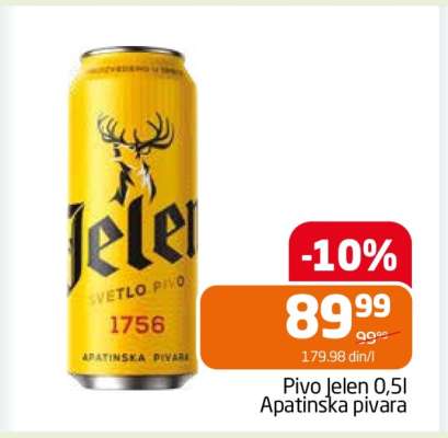 Pivo Jelen 0,5l Apatinska pivara