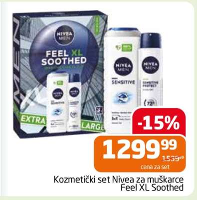 Kozmetički set Nivea za muškarce Feel XL Soothed