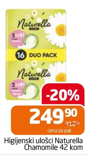 Higijenski ulošci Naturella Chamomile 42 kom