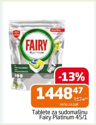 Tablete za sudomašinu Fairy Platinum 45/1