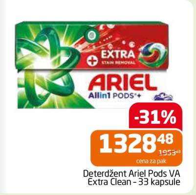Deterdžent Ariel Pods VA Extra Clean - 33 kapsule