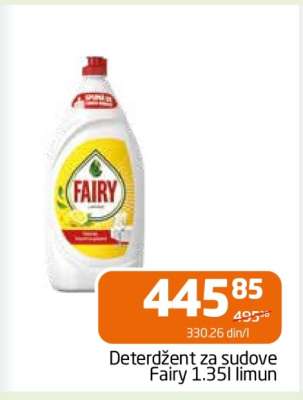 Deterdžent za sudove Fairy 1.35l limun