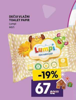 DĚČJI VLAŽNI TOALET PAPIR