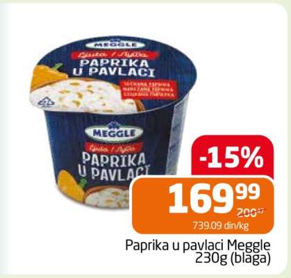 Paprika u pavlaci Meggle 230g (blaga)