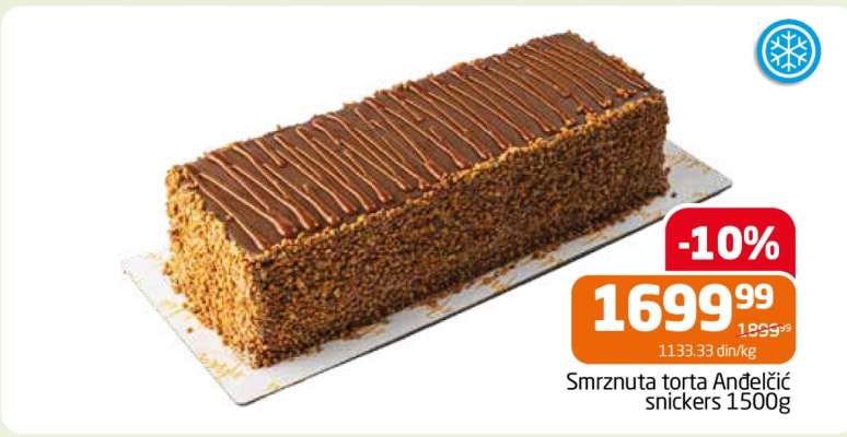 Smrznuta torta Anđelić snickers 1500g