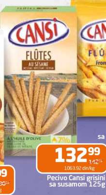 Pecivo Cansi grisini sa susamom 125g