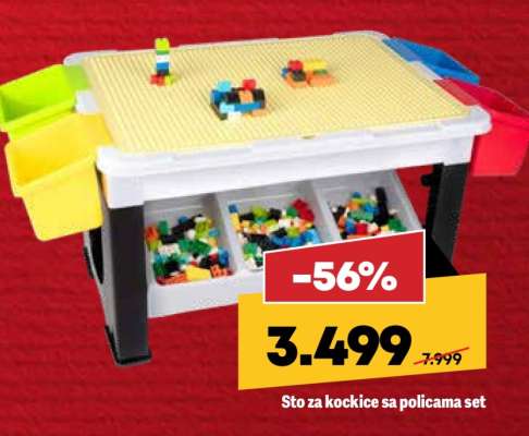 Sto za kockice sa policama set