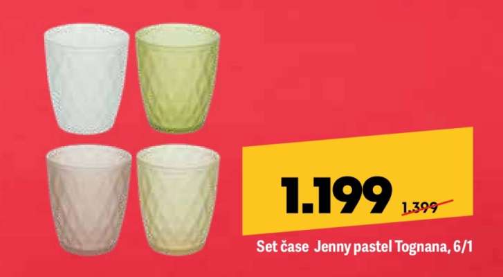 Set čase Jenny pastel Tognana, 6/1