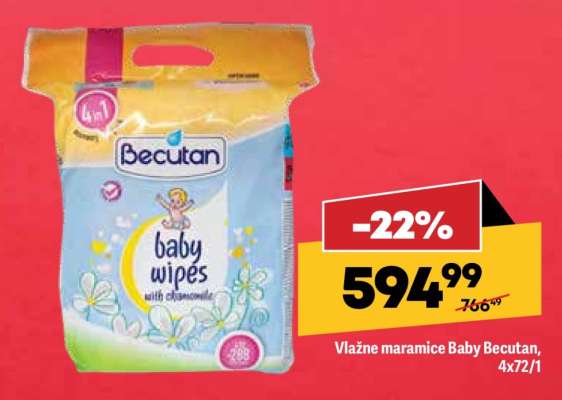 Vlažne maramice Baby Becutan