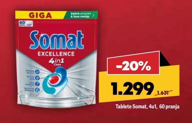 Tablete Somat, 4u1, 60 pranja