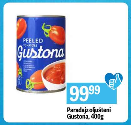 Paradajz oljusteni Gustona, 400g