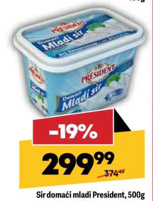 Sir domaći mladi President 500g
