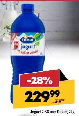Jogurt 2,8% mm Dukat, 2kg