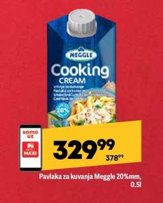 Pavlaka za kuvanja Meggle 20%mm, 0,5l