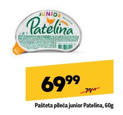 Pašteta pileća junior Patelina 60g