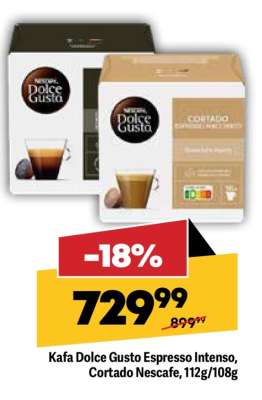 Kafa Dolce Gusto Espresso Intenso, Cortado Nescafe, 112g/108g