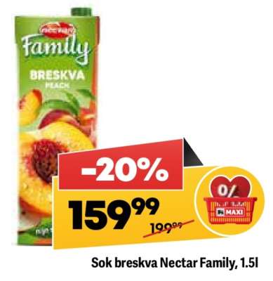 Sok breskva Nectar family 1.5l