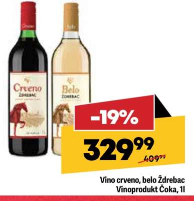 Vino crveno, belo Ždrebac