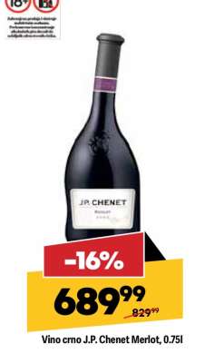 Vino crno J.P. Chenet Merlot, 0,75l