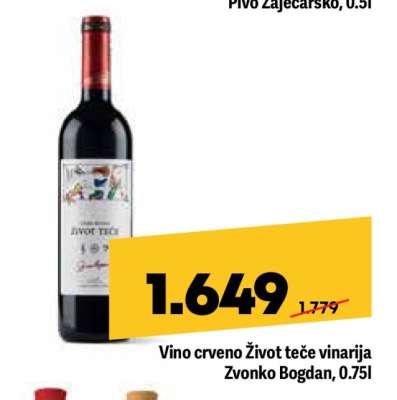 Vino crveno Život teče vinarija Zvonko Bogdan, 0,75l
