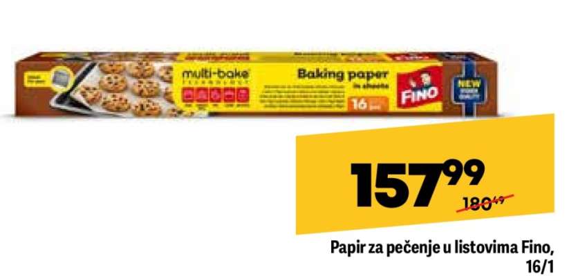 Papir za pečenje u listovima Fino, 16/1