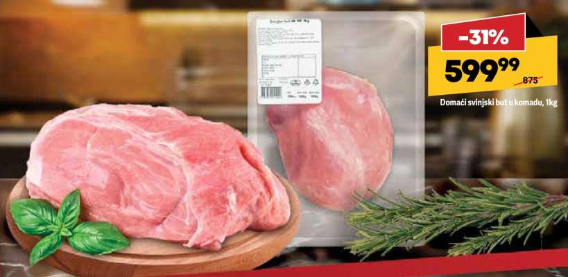 Domaći svinjski but u komadu, 1kg